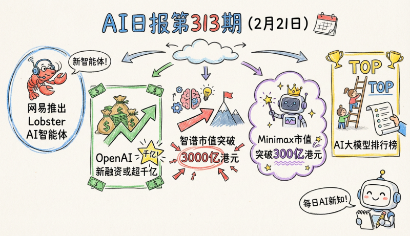 智谱、Minimax市值超越京东以及快手，双双突破三千亿港元 | 2月21日AI日报第313期-松鼠博客